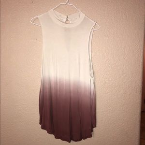 Cream to Maroon Ombré Tank Top